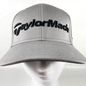 TaylorMade GREY Tour Fitted Golf Hat w/SLDRS logo stretch fit L/XL